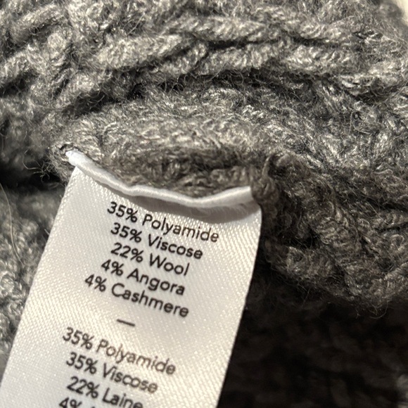 Elizabrth and James crop sweater gray size xs excellent cashmere angora wool - Picture 4 of 4